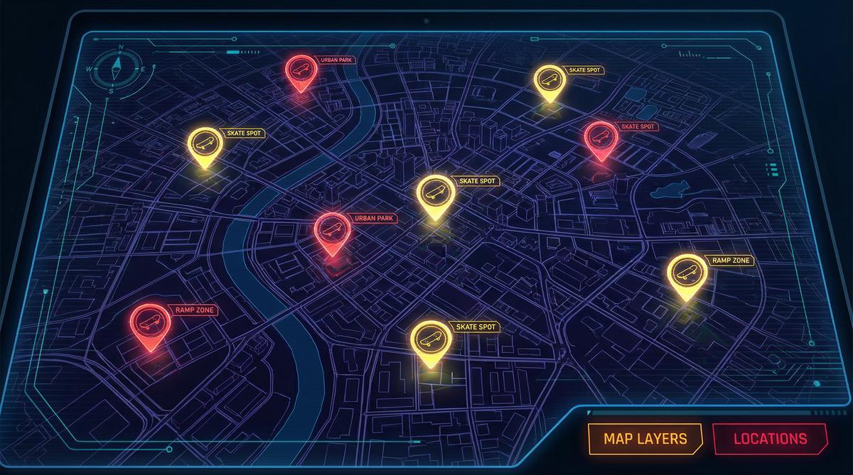 全球滑板公园地图 - 南宫体育 滑板公园雷达